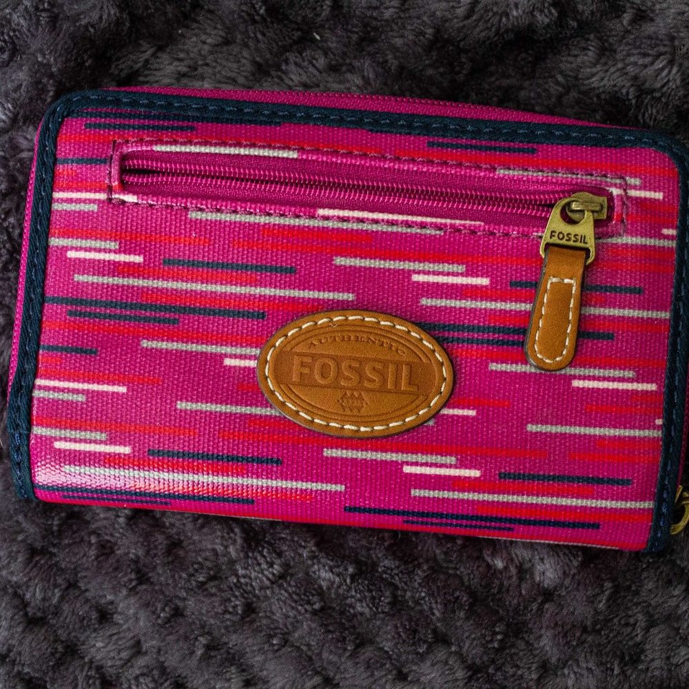 Fossil Pink Printed Wallet